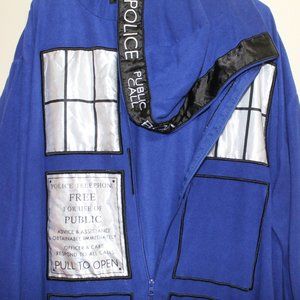 hooded TARDIS onesie